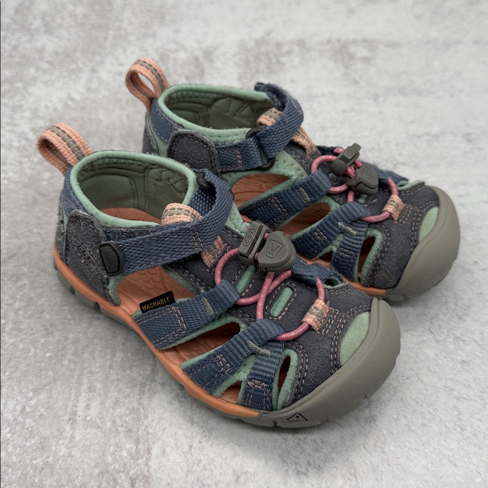 Keen Toddlers' Seacamp II CNX Size 8 Toddler Sandal and Water Shoe Blue Pink